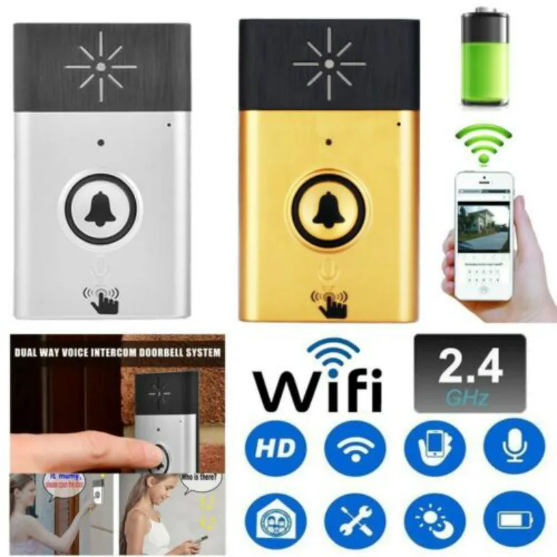 

Mini 2.4G Wireless Voice Intercom Doorbell Two-Way Talk Home Security System DE