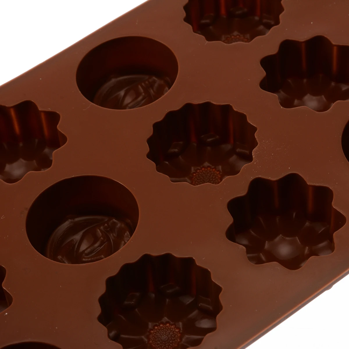 15 Cavity Silicone Flower Rose Chocolate Mold Reusable Cake Soap Candy Cookies DIY Fondant Mould Kitchen Food Decorate Tool