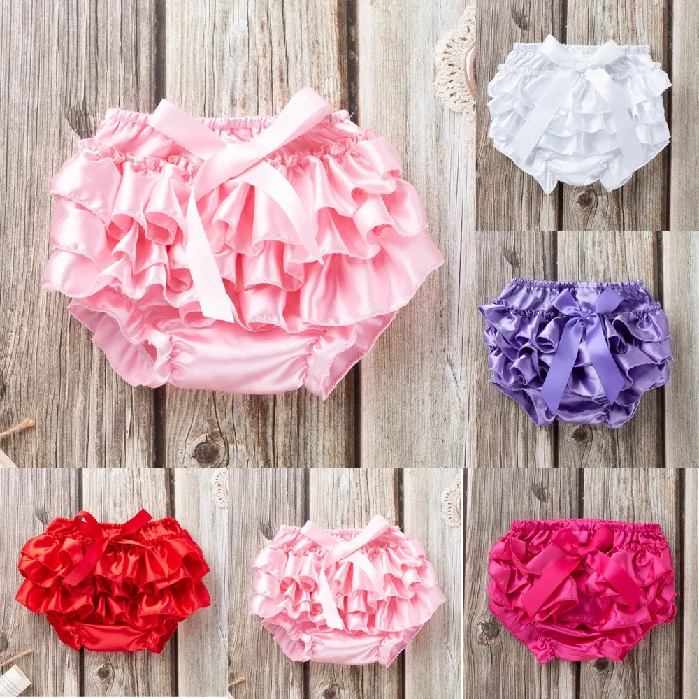 Baby Girl Underwear Toddler Baby Infant Girl Bowknot Ruffle Bloomer