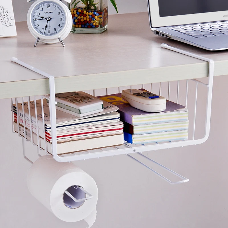 

Under Shelf Basket Wire Wrap Rack Storage Organizer for Kitchen Bathroom Pantry Over Door Storage Rack Kitchen Cabinet Drawers