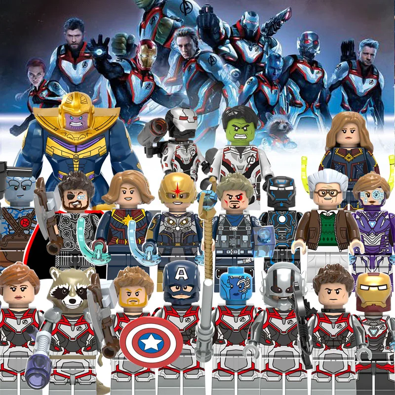 

Legoingly The Avengers 4 endgame Batman Spiderman Super hero Hulk Captain Marvel Hot Sale Mini Building Blocks figures kids gift