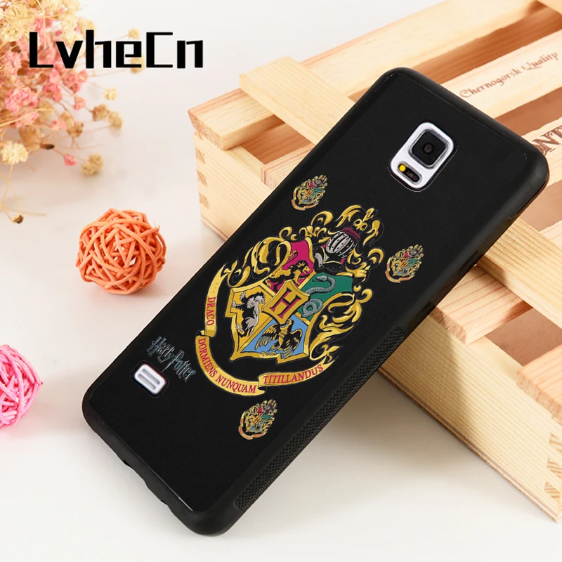 

LvheCn S3 S4 S5 Phone Cover Cases For Samsung Galaxy S6 S7 S8 S9 egde plus Note 4 5 8 9 Silicone Rubber HARRY POTTER HOGWARTS