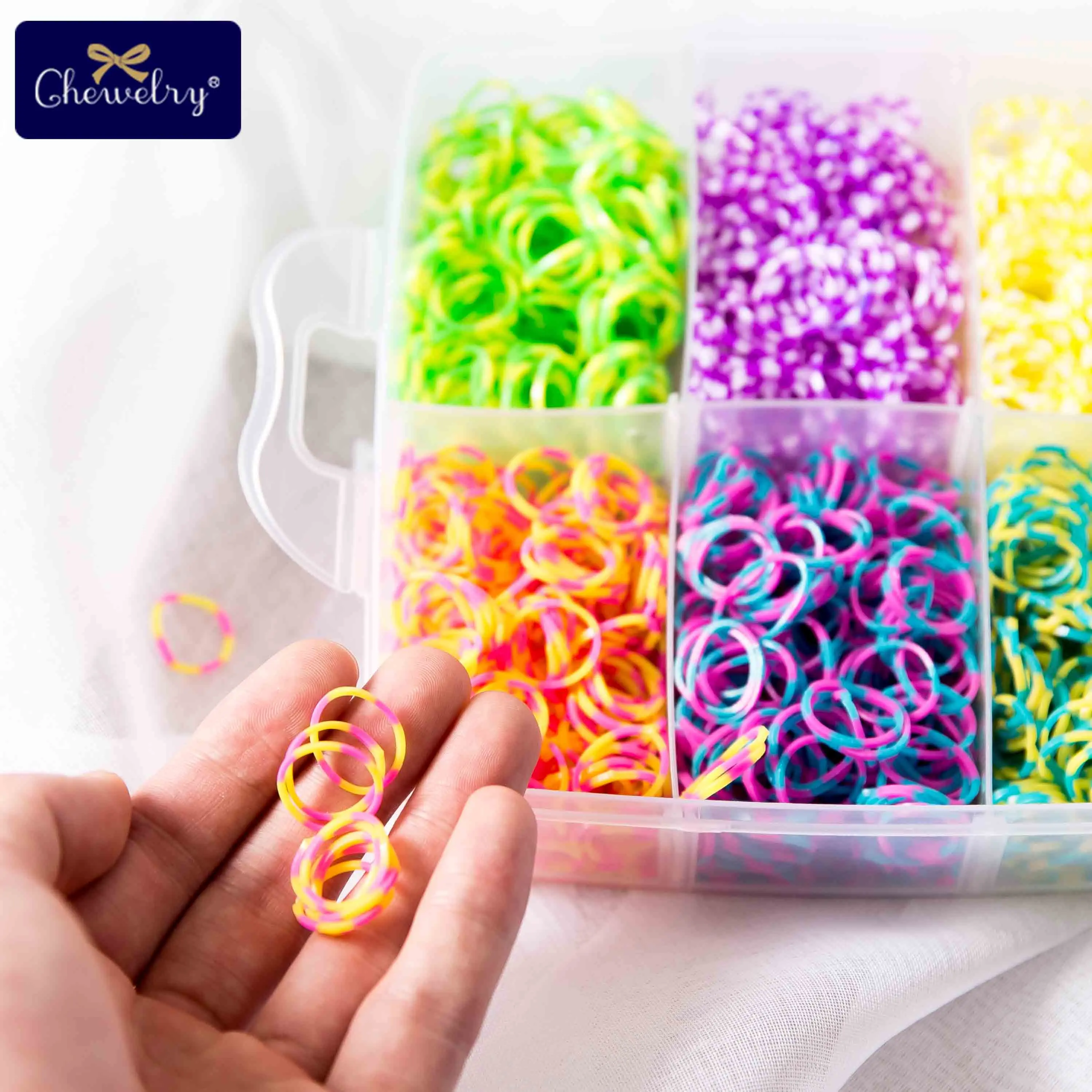 3600 шт. радужные резиновые ткацкие ленты DIY эластичный игрушечный браслет плетение для маленьких девочек косички аксессуары для волос Детский Рождественский подарок