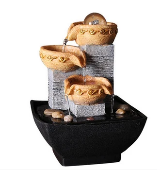 

Mini Water fountains ornaments Lucky home humidifier creative home decor living room table decorations