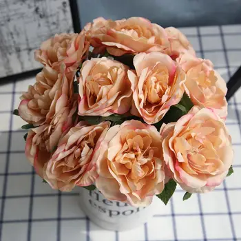

Beautiful Artificial Wooden Rose Realistic Fake Flowers Decoration for Wedding Birthday Party Home Garden 30pcs