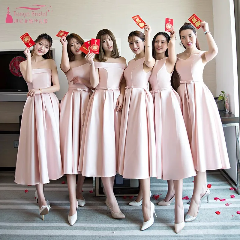 Bridesmaid Dresses Ever Pretty Women Pink Short Boat Neck A-Line Satin Bridesmaid Dress Elegant Wedding Party Dresses JQ10 Bridesmaid Dresses Ever Pretty Women Pink Short Boat Neck A-Line Satin Bridesmaid Dress Elegant Wedding Party Dresses JQ10