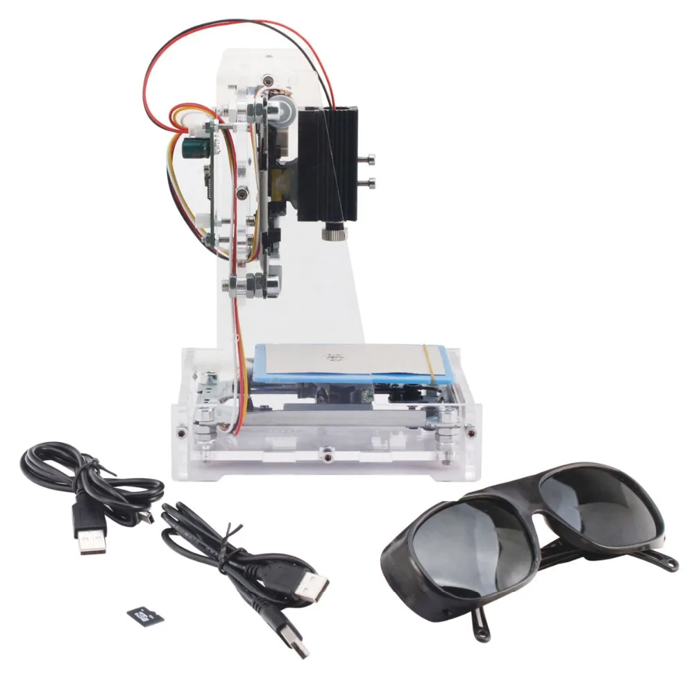 New JZ-5 500mW USB neje DIY Laser Printer Engraver neje Laser Engraving Cutting Machine Wiht Laser Protective Glasses cnc neje