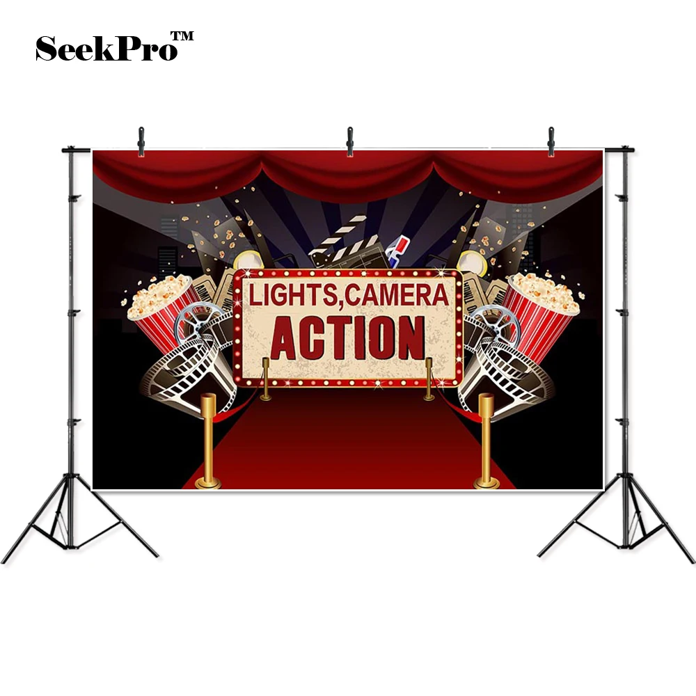 Thin Vinyl Lights Camera Action Popcorn Kid Baby Children Photo