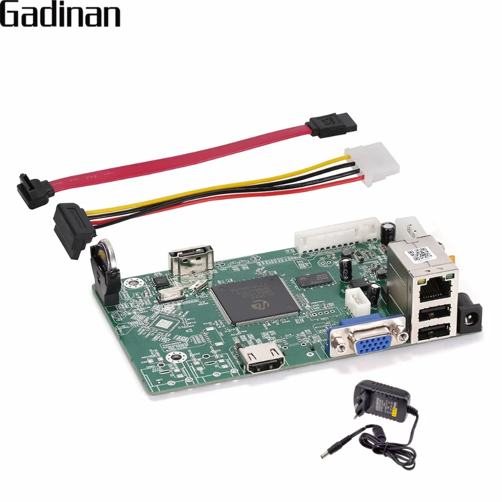 

GADINAN 1080P 4CH Security Network Recorder Board DIY NVR 4CH 1080P/ 8CH 960P HDMI ONVIF Email Alert Motion Detection with Power