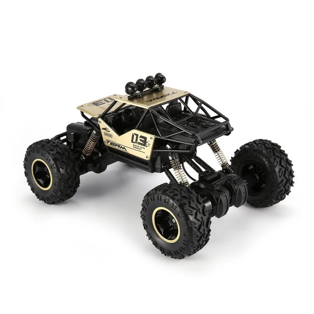 1/16 2,4 GHz сплав корпус Rock Crawler 4WD двойные двигатели внедорожный пульт дистанционного управления золотой RC Bigfoot скалолазание автомобиль игрушки Золотой