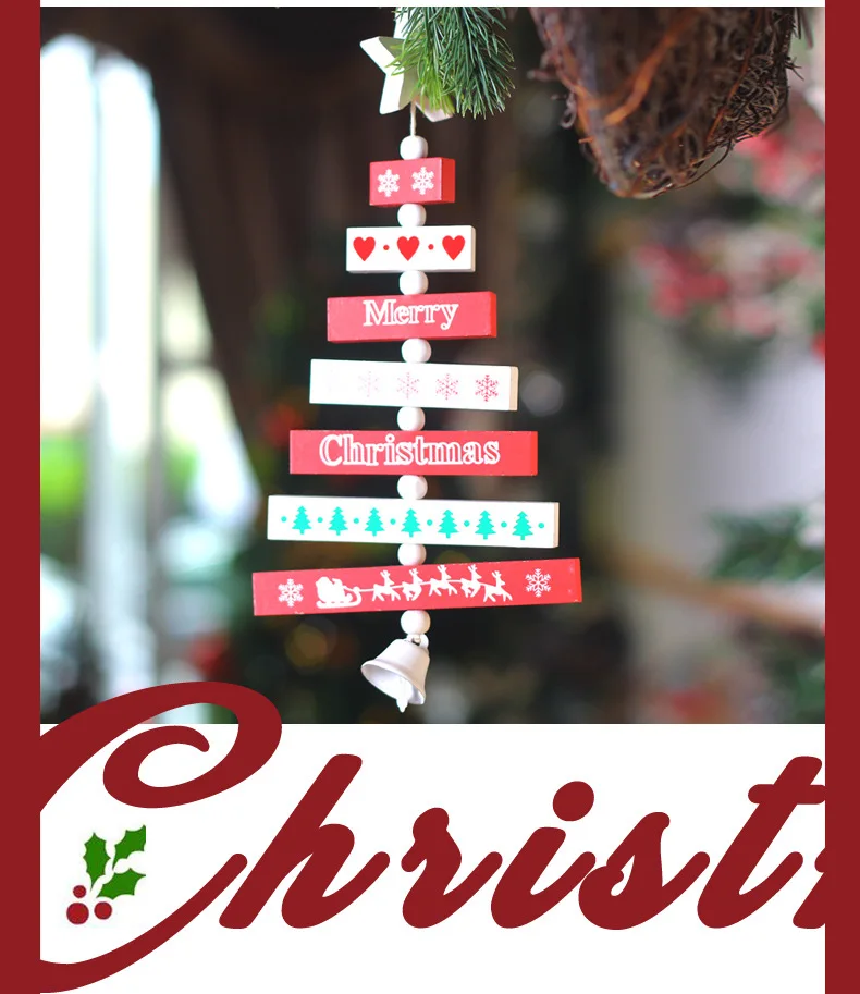 

2019 Navidad Christmas Tree Decorations Christmas Decorations For Home Wooden Christmas Decoration