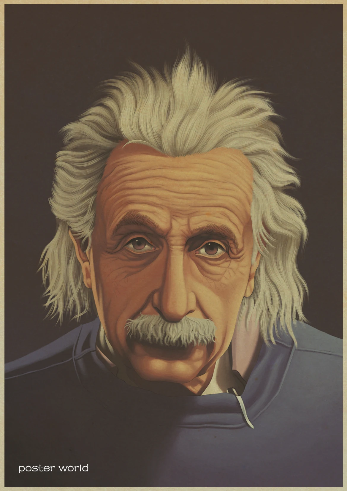 Ретро крафт-бумажные плакаты, постеры, декоративная живопись воображение более важно, чем знания-Альберт плакат "Эйнштейн" - Цвет: A094