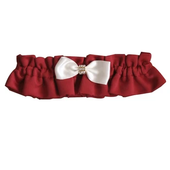 

Wedding Accessories Sexy white Bowknot Bridal Garter red satin Bride Leg Ring Garters Belt Women Dress Decoration