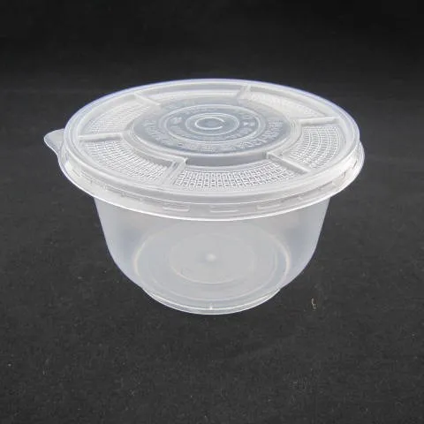 Утолщенная с крышкой одноразовая пластиковая миска для супа одноразовые пластиковые Упакованные Ланч-боксы для пикника 500 мл 50 шт/партия