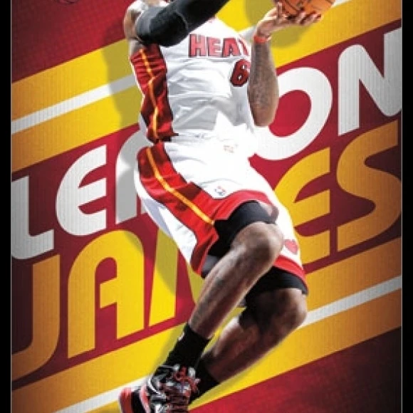 Lebron James - 2013 Laminated & Framed Poster (24 x 36)