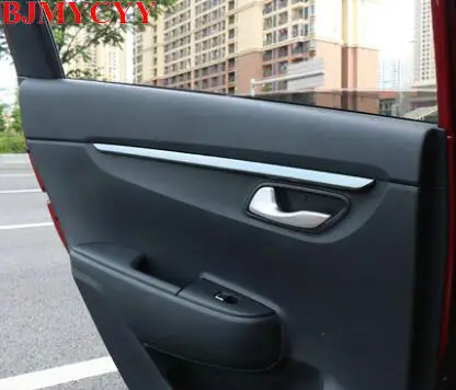 BJMYCYY 4 шт. для KIA K2 2017 KX CROSS панель двери автомобиля яркая отделка Декоративная