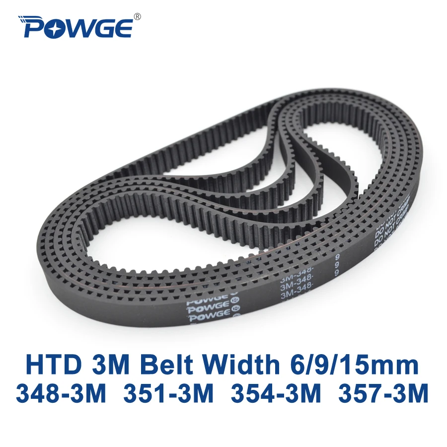 Ремень ГРМ POWGE HTD 3M C = 348 351 354 357 ширина 6/9/15 мм зубья 116 117 118 HTD3M синхронный 119 3 м|3m timing