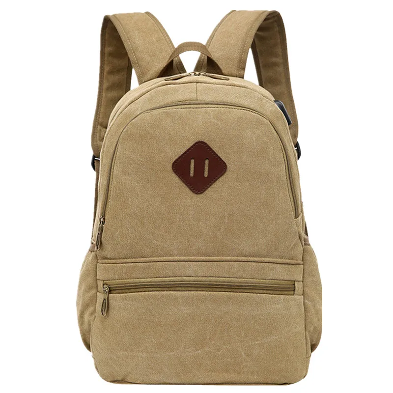 

USB Charging Laptop Backpack Women Men School Bags For Teenage Girls College Travel Backpack Canvas Schoolbag Rucksack