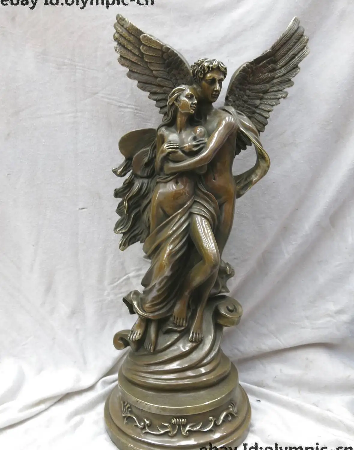 20 &quotКитайская латунная медная резные Архангел и Angel скульптура | Дом сад