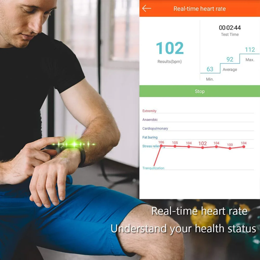 Смарт фитнес браслет с Давление измерения шагомер Smart Band трекер Reloj Inteligente Pulsometro