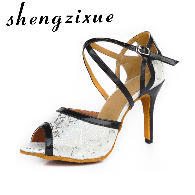 Shengzixue/танцевальная обувь из флока для латинских танцев женская танцевальная на