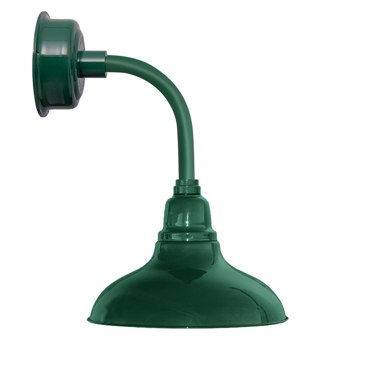 12 Dahlia LED Sconce Light with Trim Arm in Vintage Green