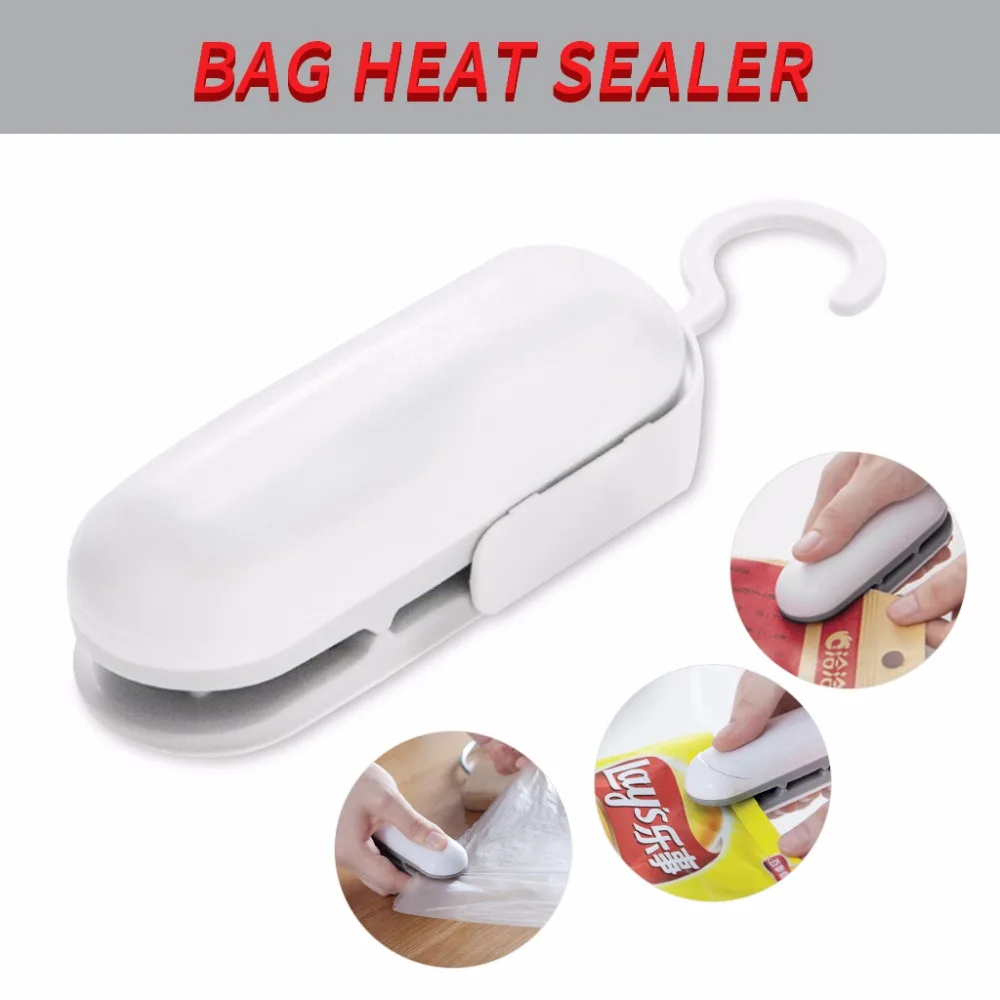 2 In 1 Handheld Bag Heat Sealer Hook Design Perfect for Food & Snack Storage Bag  Cut & Seal Quickly Make Food Fresh (No Batteries Included) (1)