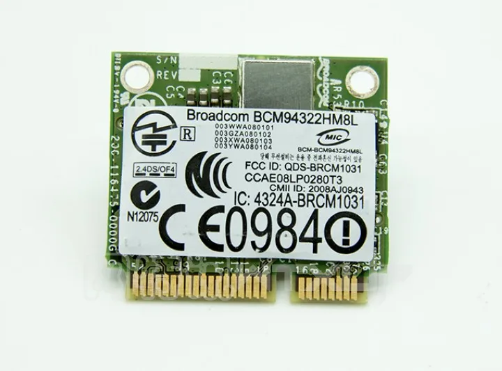 BroadCom BCM94322HM8L DW1510 BCM94322 BCM4322 Половина мини PCI-Express Беспроводной карты для Dell E5400 E5500 E6400 E6500 m2400 M4400