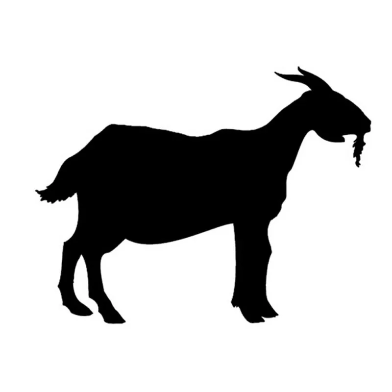 

14*10,8 см милые автомобильные наклейки с животными дикой природой и козьей фермой, Мультяшные мотоциклетные наклейки, автомобильный Стайлинг, черный/серебристый цвет