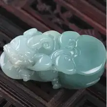 Для перевозки грузов из натуральной натуральный нефритовый подвесной желаемое деньги Lucky зло Храбрый Кулоны из нержавеющей стали