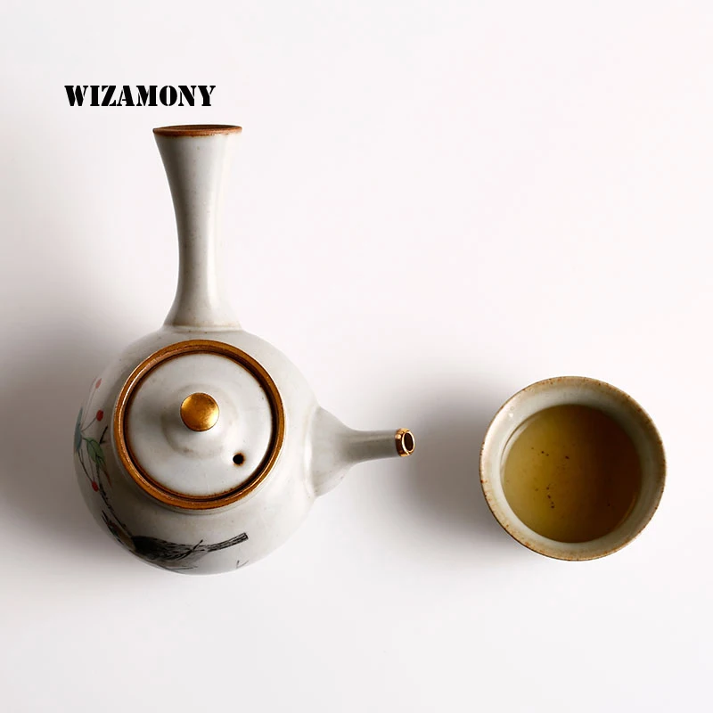 WIZAMONY, чайный набор, хрустящая глазурь, Celadon Zisha, керамика, искусство, Тай Тхи, китайский заварочный чайник, фарфор, исиновая глина, антикварный чайник
