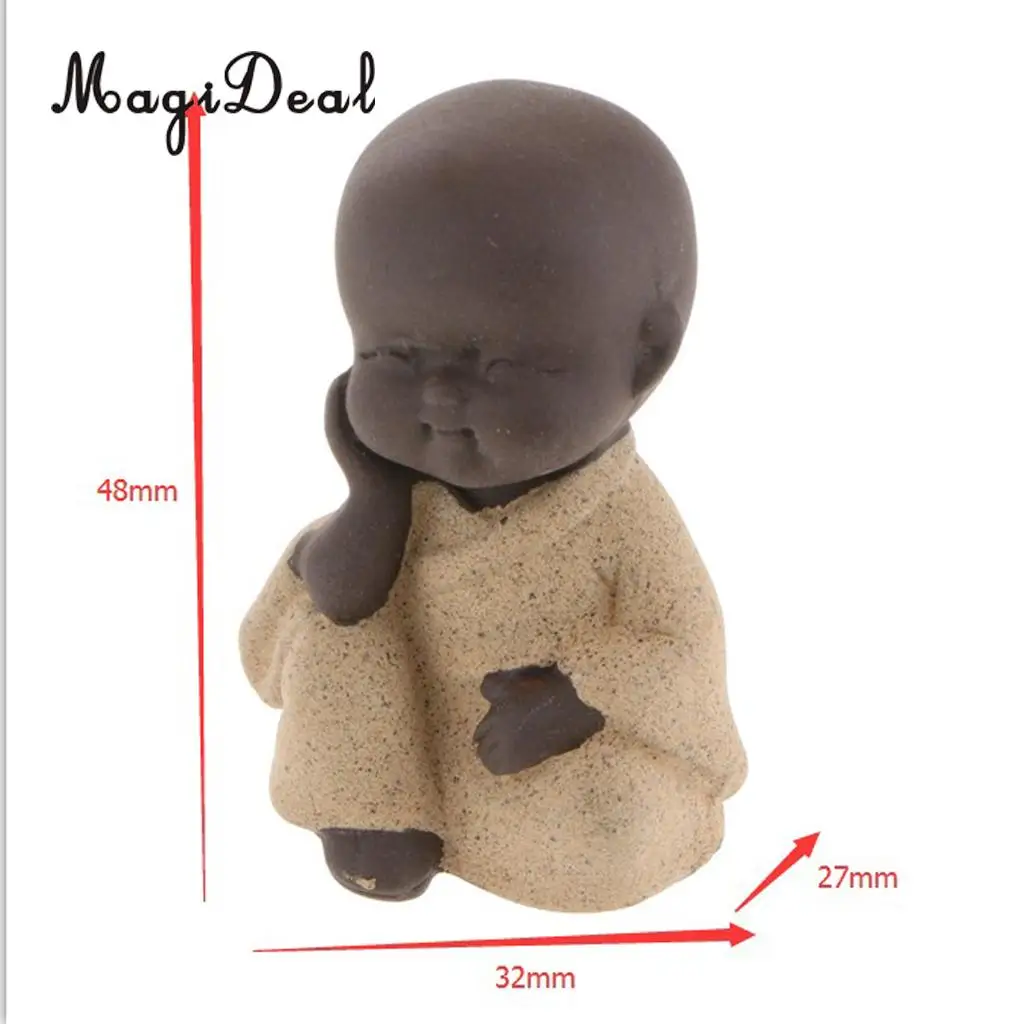 Chinese Kung Fu Tea Pet Little Buddha Monk Statue for Home Tea House Tea Party Decoration