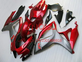 

Red/Gray for SUZUKI GSX R600 R750 06-07 GSXR 600 750 GSXR600 GSXR750 GSX-R600 GSX-R750 K6 06 07 2006 2007 Fairing Kit