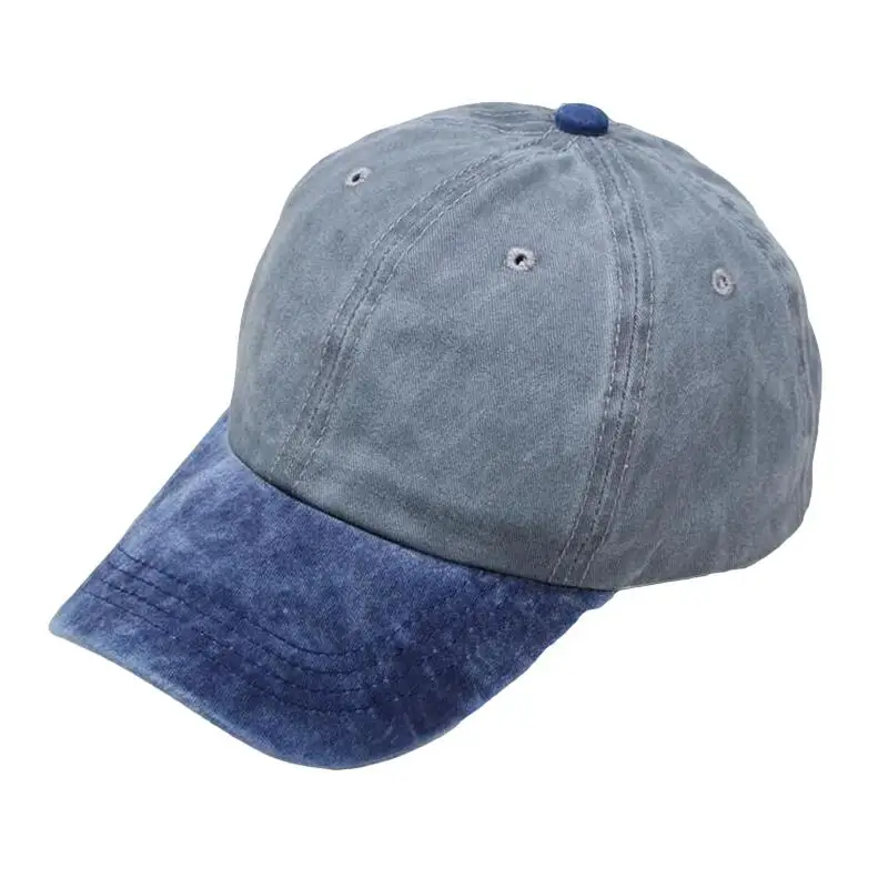 9 смешанных цветов вымытые джинсовые кепки Snapback осенне Летняя мужская и женская