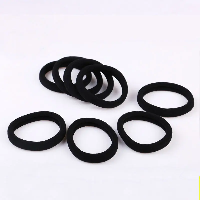 30pcs/lot Elastic Hair Band Hairdressing Tools Black Rubber Band Hair ...