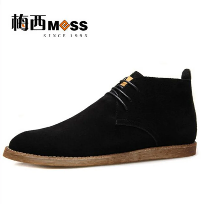 Meixi mens shoes casual high top leather shoes men black/green winter men's shoes lace-up  zapatos hombre sapatos masculinos