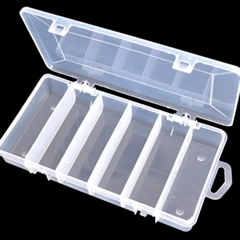 

Plastic Fishing Lure Bait Box Storage Organizer Container Case 5 Compartments Organizer Fashion Accessories