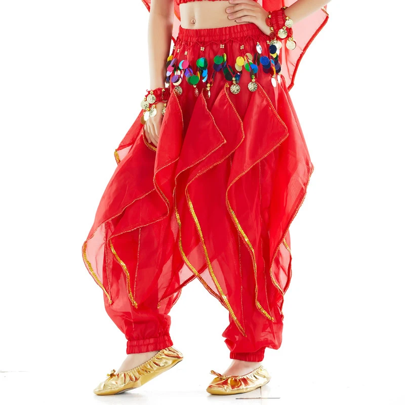 Buy Child Belly dance chiffon rotating pants belly