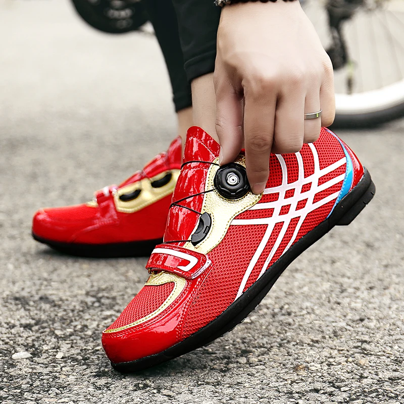 Мужская дышащая обувь для велоспорта с самоблокирующимся замком; обувь для шоссейного велосипеда; Ультралегкие спортивные кроссовки для гонок; Zapatos Ciclismo