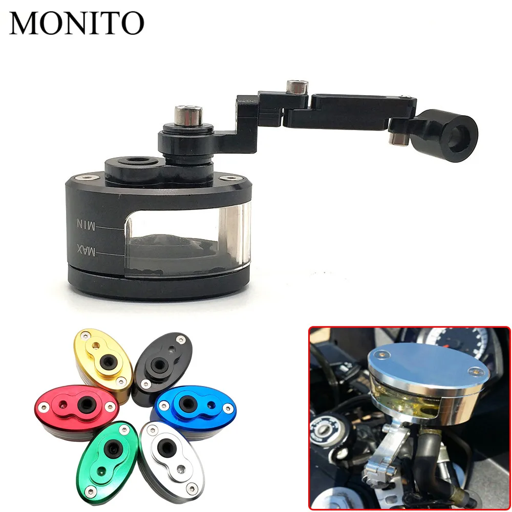 

2019 Universal Motorcycle Front Brake Clutch Reservoir Oil Fluid Cup Bracket For HYOSUNG GT250R GT650R KAWASAKI VERSYS 650 1000