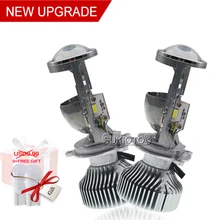 SUKIOTO 12V 24V H4 mini LED Lens hi-lo projector lens H4 LED headlight 5500K White high low Car lights Styling lifetime warranty