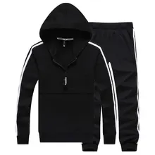 Мужской костюм с капюшоном на молнии, пуловер, штаны, спортивный костюм, комплект из двух предметов, мужские комплекты одежды с капюшоном, большие размеры, Азия, M-4XL