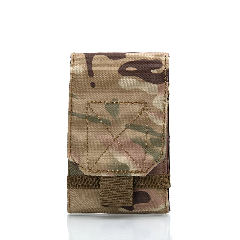 Outdoor Tactical Phone Bag MOLLE Army Camo Camouflage Bag Hook Loop Belt Pouch 1000D Nylon Mobile P - 32898615761