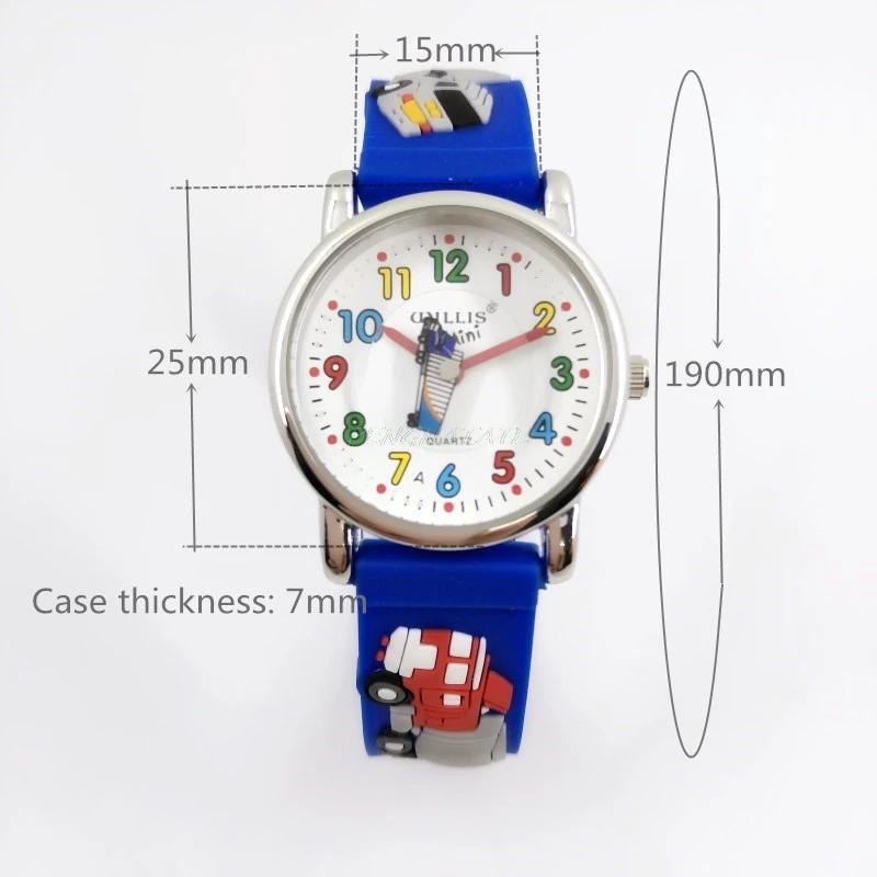 WILLIS Fashion child Waterproof 3D Lorry Cartoon Design Analog Wrist Watch Children Clock kid