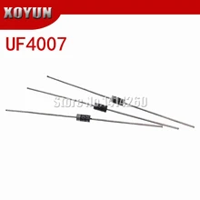 100 шт./лот UF4007 1A 1000 V DO-41 с выпрямительным диодом