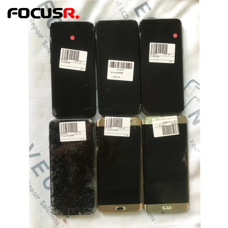 

Practice LCD screen assmebly with frame for samsung S6edge s6edge plus s7edge S8 S8 plus for frame and glass separating practice