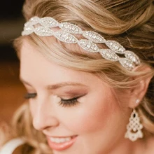 Романтическая Свадебная повязка на голову с кристаллами, стразы, свадебный головной убор, лента для волос для невесты, украшения для волос, женские аксессуары для волос
