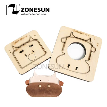 

ZONESUN Customized calf shape Leather coin holder change purse minimalist wallet cutting mold die cutter animal Japanese steel