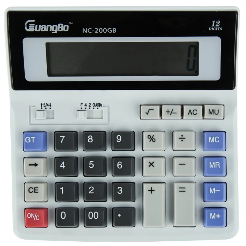 Guangbo Electronic font b Calculator b font Big LCD Screen 12 Digit Calculadora Solar Energy Office