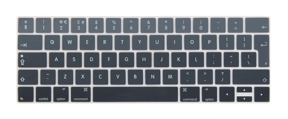 Английский евро Введите клавиатуры Обложка для 2016-2018 Macbook Pro 13 15 дюймов с Touch Bar новая модель A1706 a1707